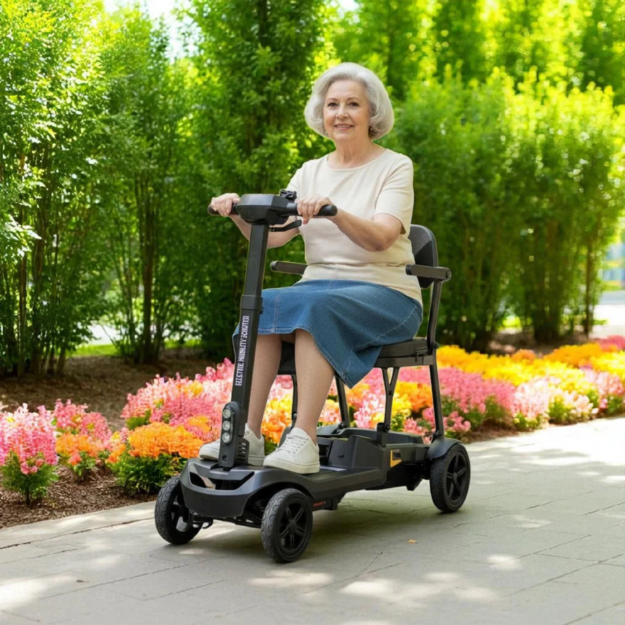 YL-985S Lightweight Folding Mobility Scooter,12 Mile Range,Aluminium Frame