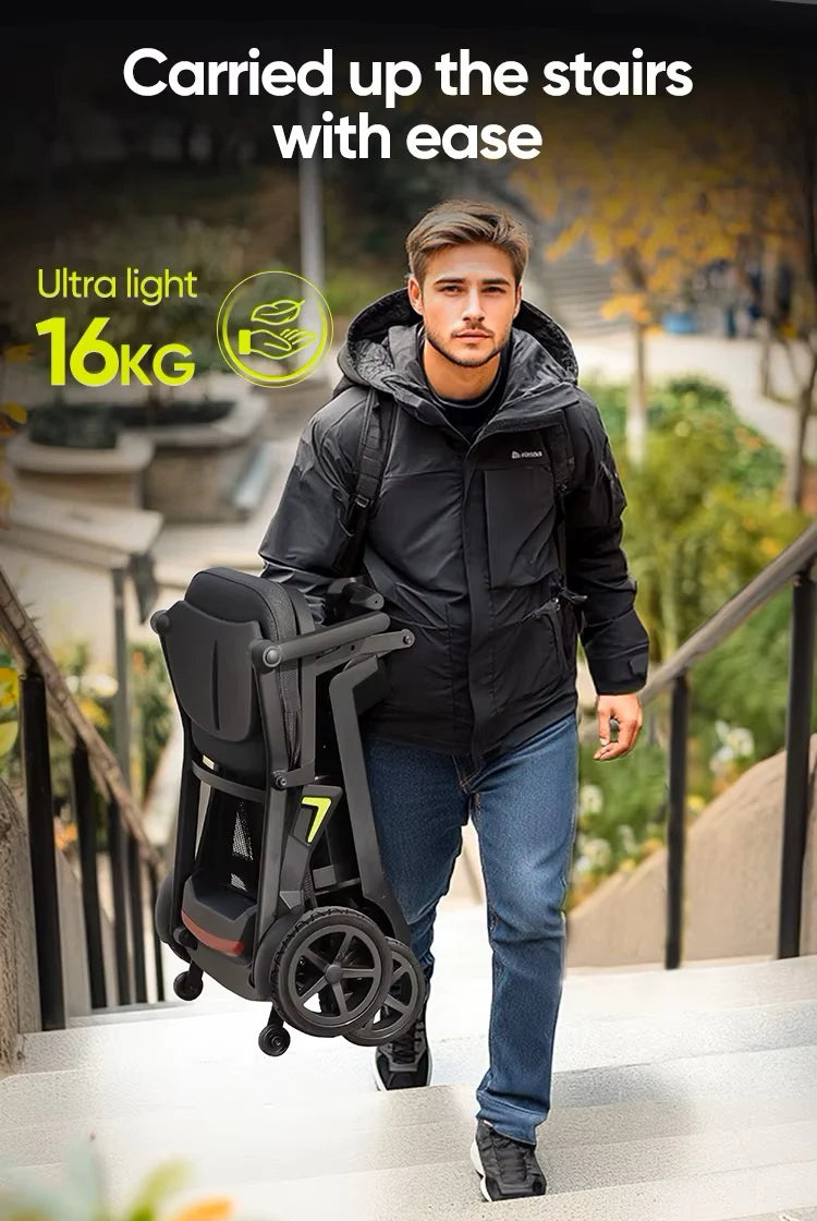 YL-985S Lightweight Folding Mobility Scooter,12 Mile Range,Aluminium Frame