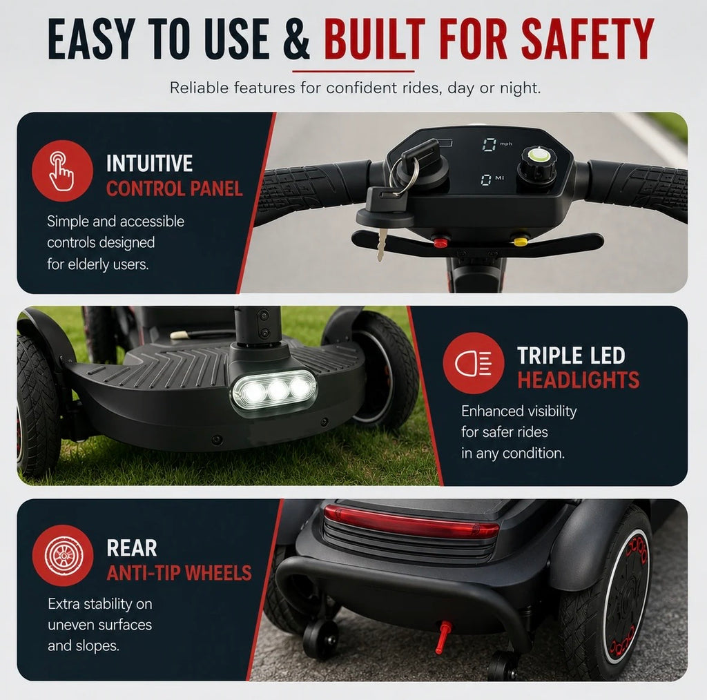 YL-966 Folding Mobility Scooter – Lightweight 19kg, Aluminium Frame, 10 Mile Range