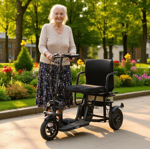 SCOTE-48350 Folding Mobility Scooter – 3 Wheel, Dual Motor 700W, 20 Mile Range