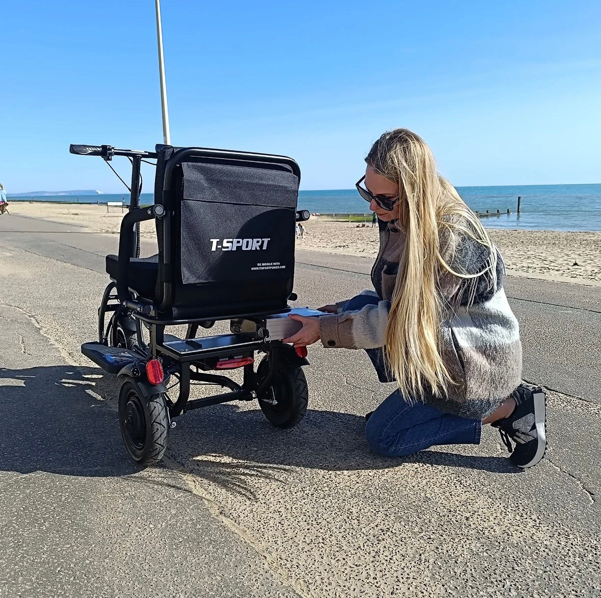SCOTE-48350 Folding Mobility Scooter – 3 Wheel, Dual Motor 700W, 20 Mile Range