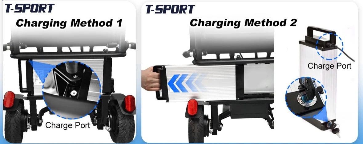 SCOTE-48350 Folding Mobility Scooter – 3 Wheel, Dual Motor 700W, 20 Mile Range