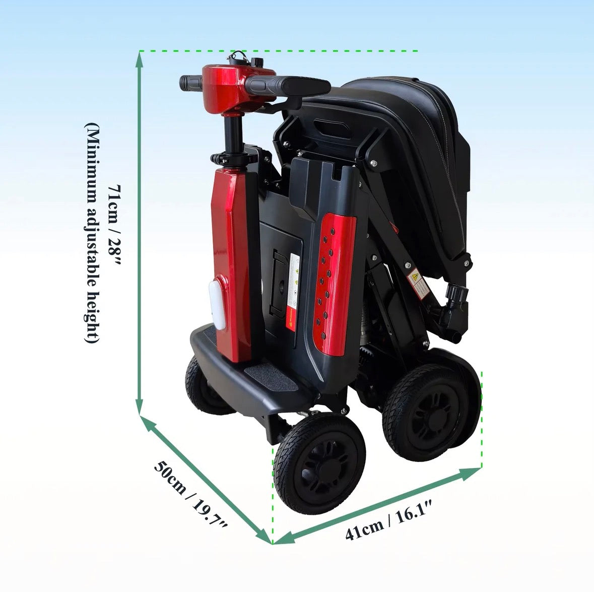 X5-Auto Folding Mobility Scooter With Remote,24Kg,12 Mile Range